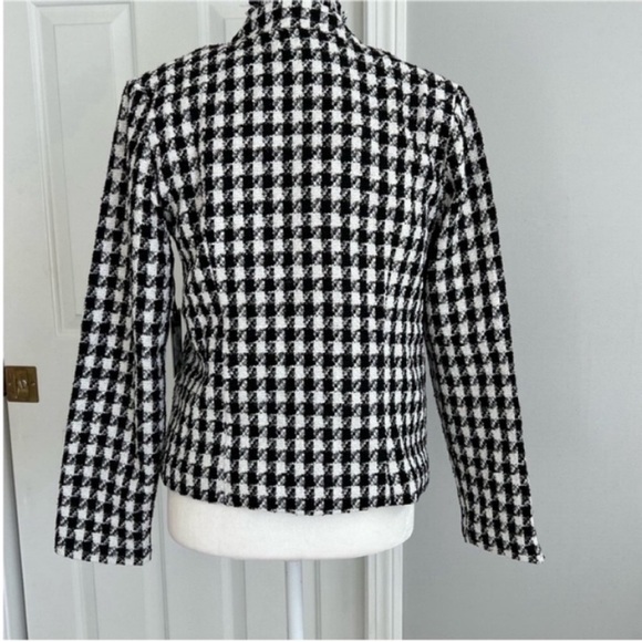 Cliche Black/White Women's Houndstooth Blazer Size S - Picture 7 of 9